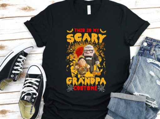 Vintage Carl And Russell This Is My Scary Grandpa Costume Shirt, Carl And Russell Halloween Shirt 1