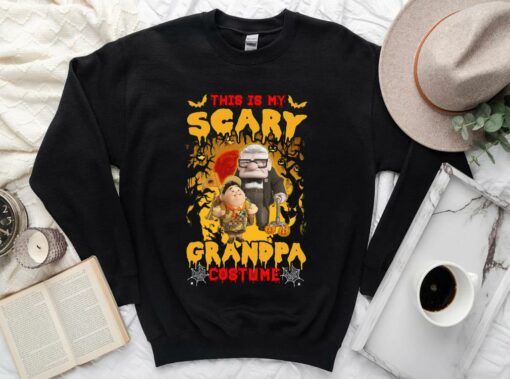Vintage Carl And Russell This Is My Scary Grandpa Costume Shirt, Carl And Russell Halloween Shirt 3