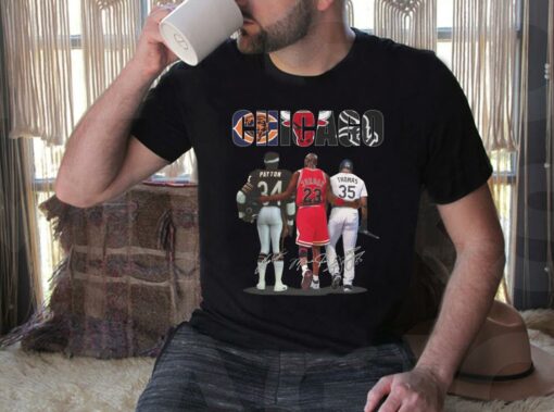Vintage Chicago Sports Team Shirt, Walter Payton Michael Jordan Frank Thomas Shirt 4