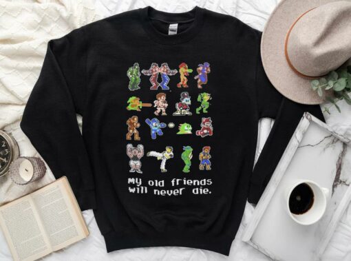 Vintage Game My Old Friends Will Never Die Shirt, Game Offline 80s 90s Shirt, Ninja Turtles Game Shirt, Super Mario Shirt 3