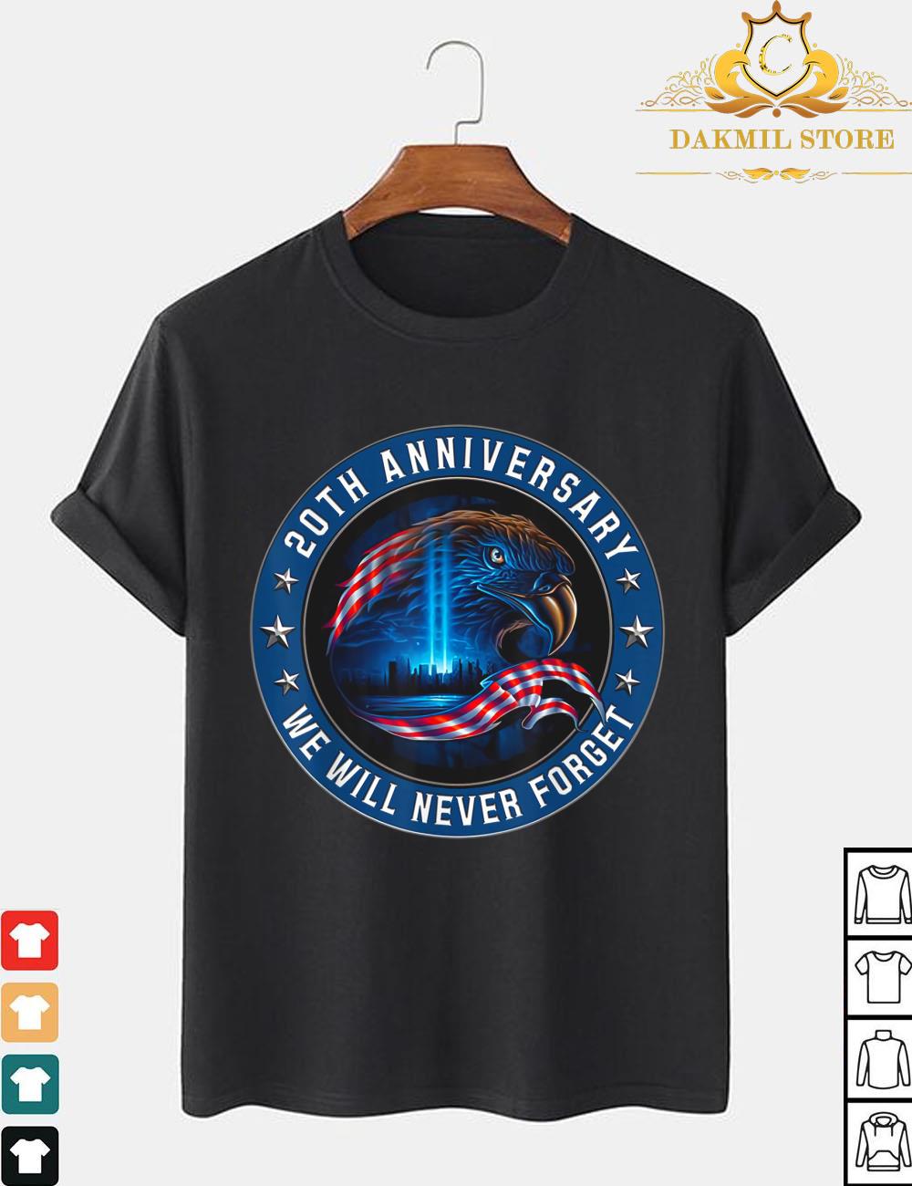 We Will Never Forget 911 American Eagle USA Flag T-Shirt