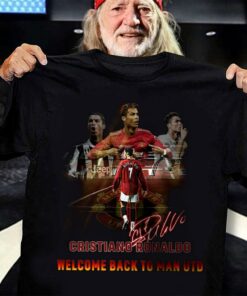 Original Welcome Back To Man UTD Cristiano Ronaldo Cr7 The King Coming Home Legend Signature Shirt 6