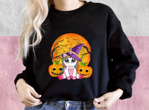 Witchy Unicorn Halloween Shirt, Unicorn Witchy Halloween Shirt, Unicorn Halloween For Men Shirt 3