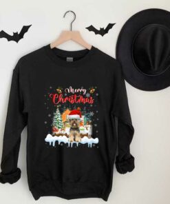 Yorkshire Terrier Dog Santa Claus Hat Happy Christmas Sweater, Merry Christmas Yorkshire Terrier Shirt 6