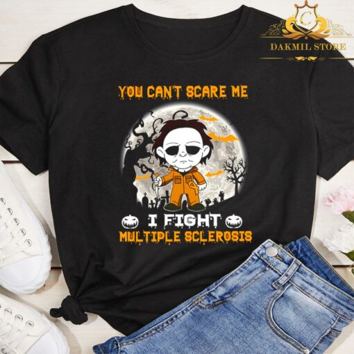 You Cant Scare Me I Fight Mul Tiple Sclerosis Halloween Shirt 3
