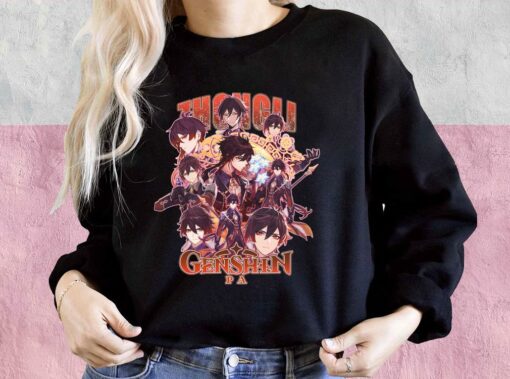 Zhongli Genshin Shirt, Genshin Zhongli Shirt, Zhongli Genshin Gameplay For Men Shirt 3
