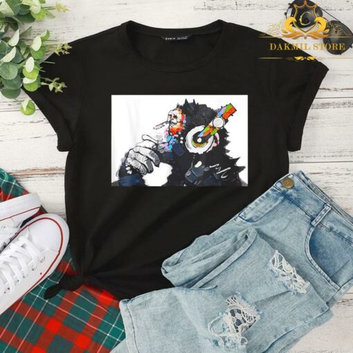 banksys DJ Funny Monkey For Men Women Shirt 2