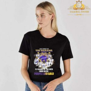 mock2 300x300 - The spirit of the warrior is found in the menwho bleed purple and gold shirt