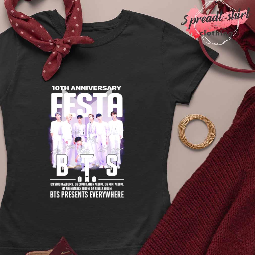 10th anniversary BTS Festa Presents Everywhere signature t-shirt