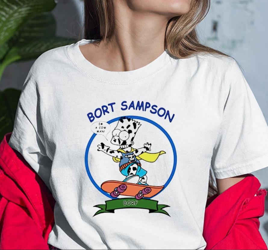 Bort Sampson I'm A Cow Man Borf The Simpsons t-shirt